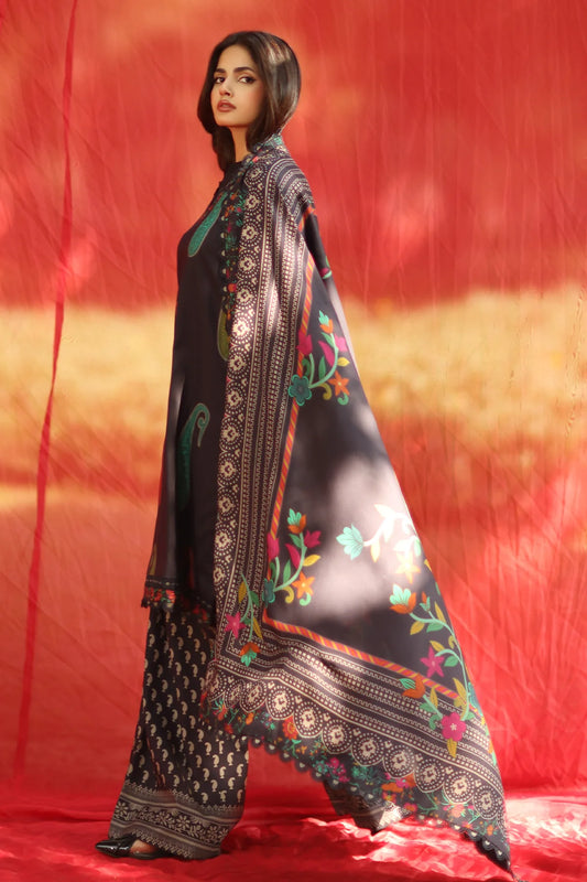 3-PC Unstitched Embroidered Linen Collection