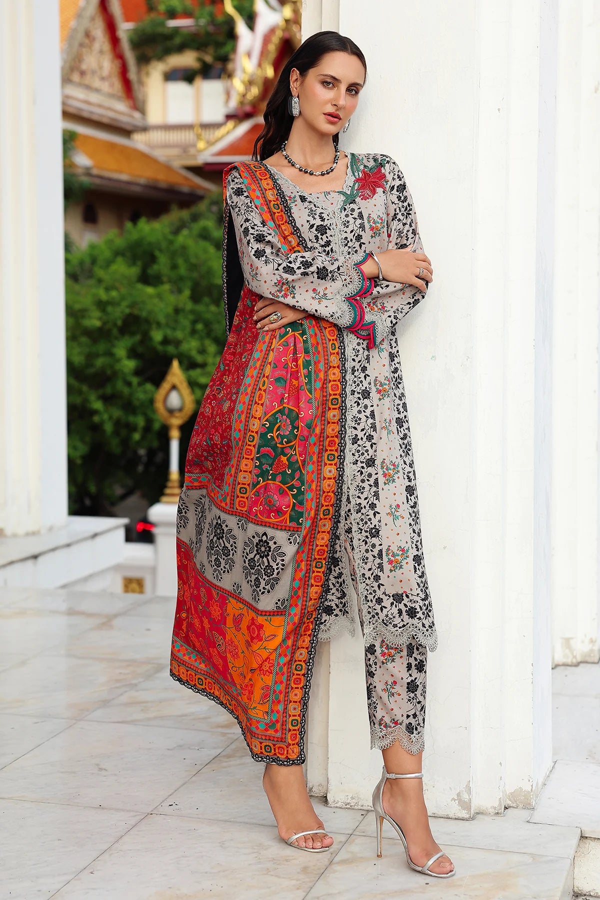 3-PC Unstitched Embroidered Linen Collection
